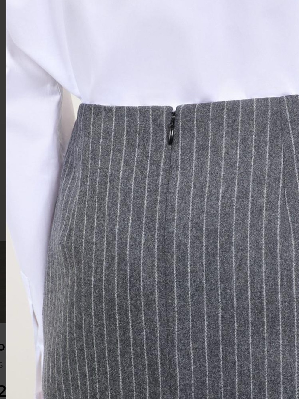 THE KOOPLES Cashmere-Wool Pinstripe Pencil Skirt Sz 3 - Picture 4 of 10